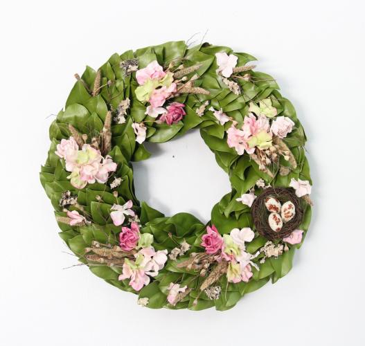 Roses and Magnolia 18\" Wreath