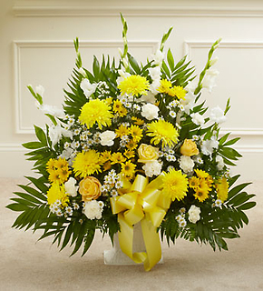Heartfelt Tribute Basket - Yellow Tones