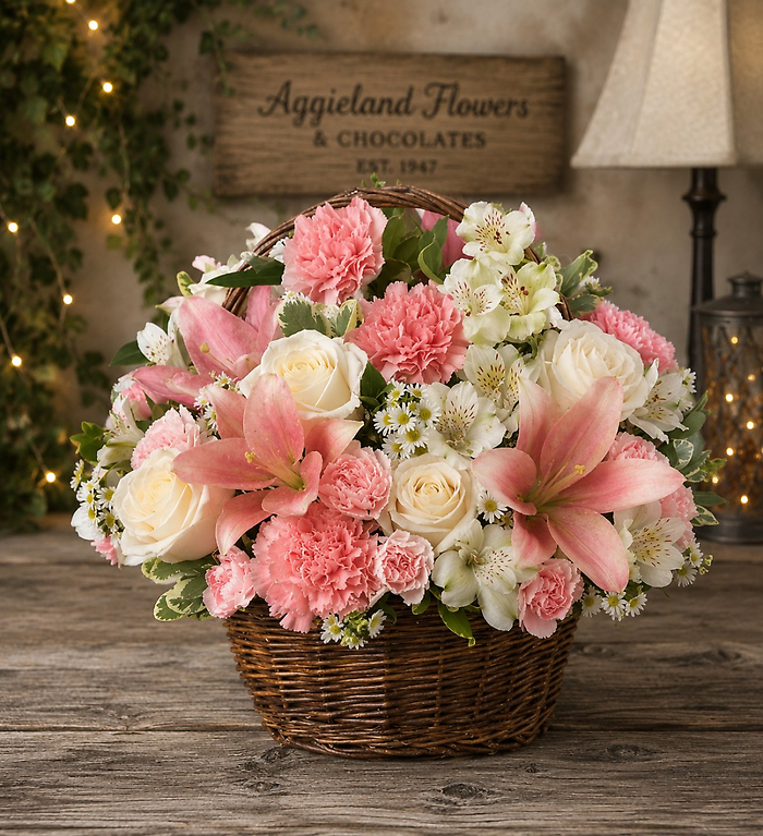 Blessings Sympathy Basket - Pink