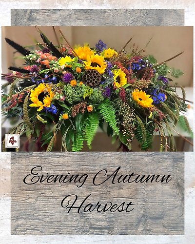 Evening Autumn Harvest Casket Spray