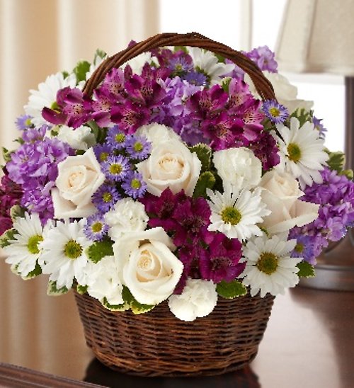 Blessings Sympathy Basket - Purple