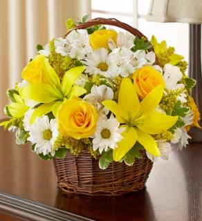 Blessings Sympathy Basket - Yellow